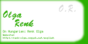 olga renk business card